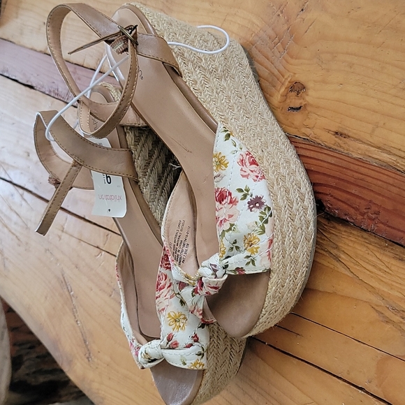 Xhileration chunky wedge espadrille opentoe sandal - Picture 3 of 12